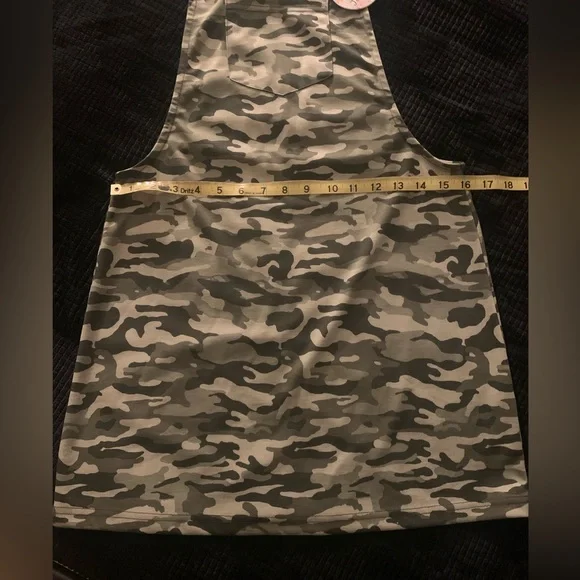 Jolie and Joy by FCT green camouflage overalls dress size medium juniors NWT - Picture 4 of 11